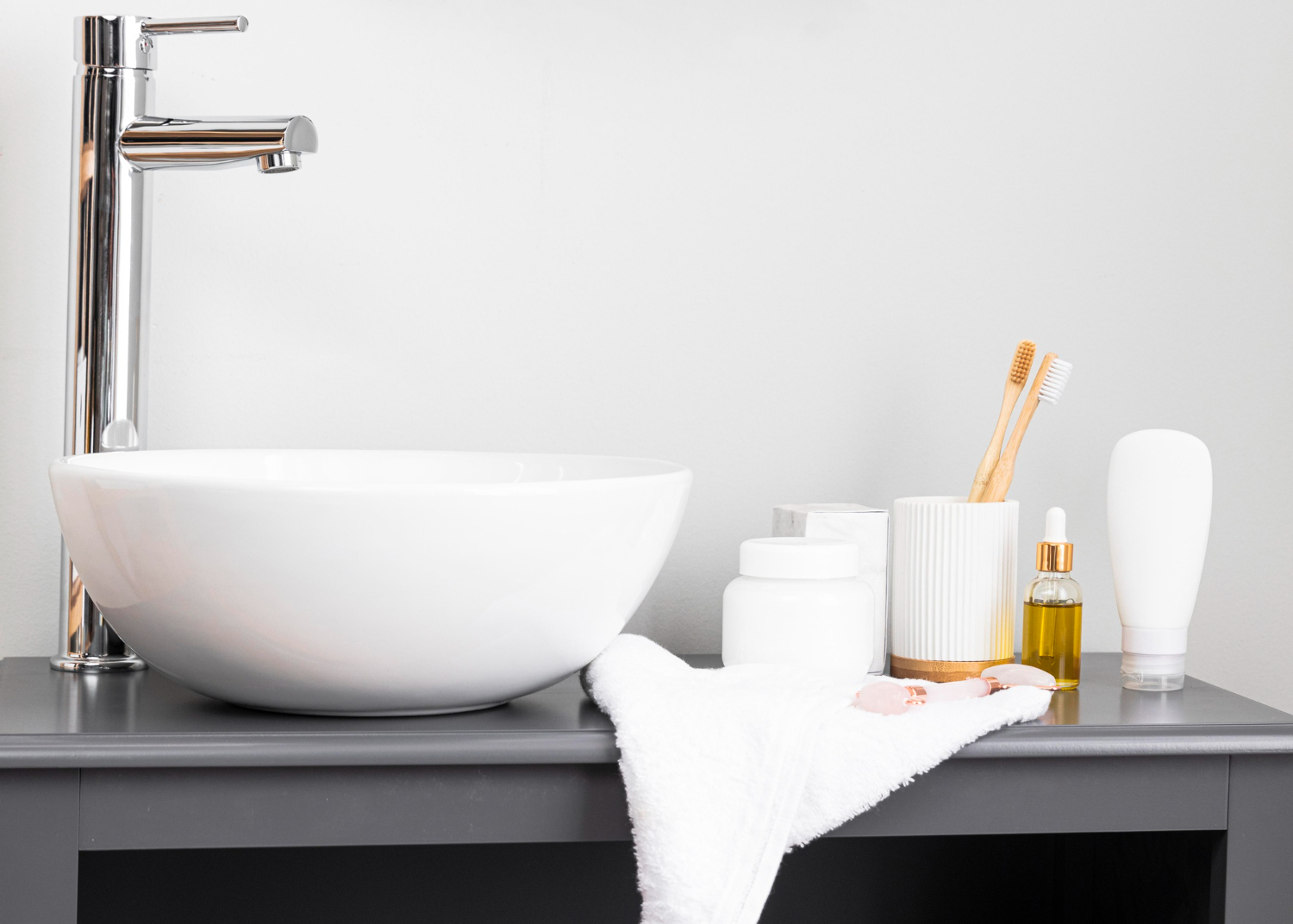 Bathroom vanity installation Houston TX by Olafab Cabinetry