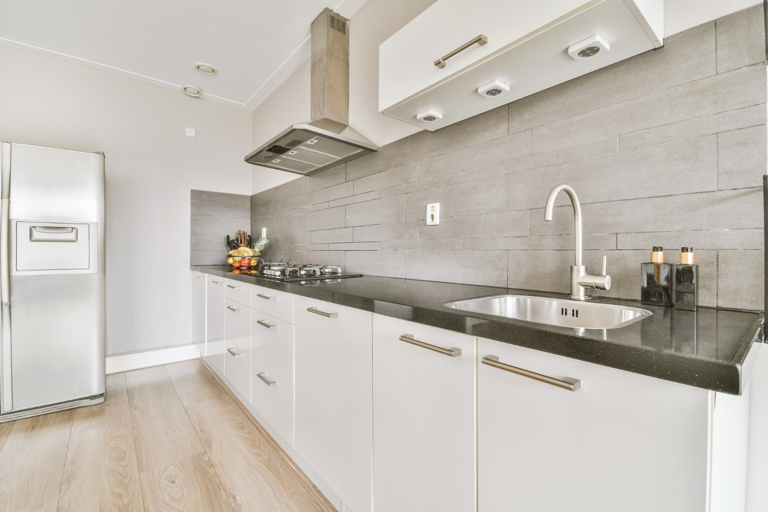 Custom kitchen cabinets installed in Houston TX by Olafab Cabinetry