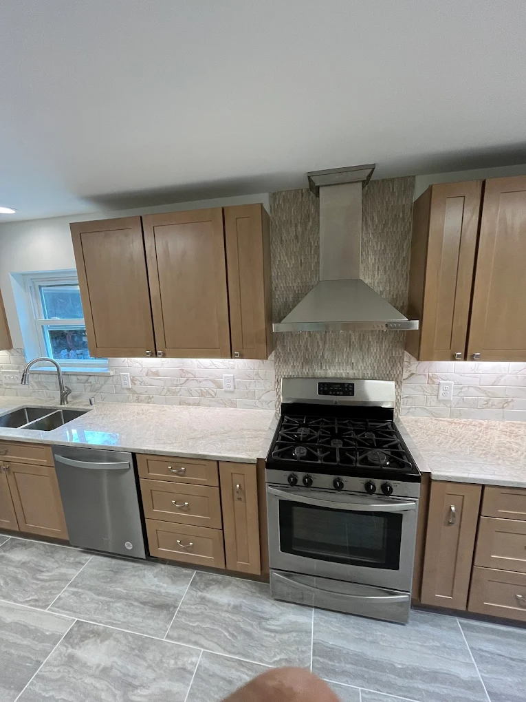 Olafab Cabinetry bathroom vanity installation Houston TX